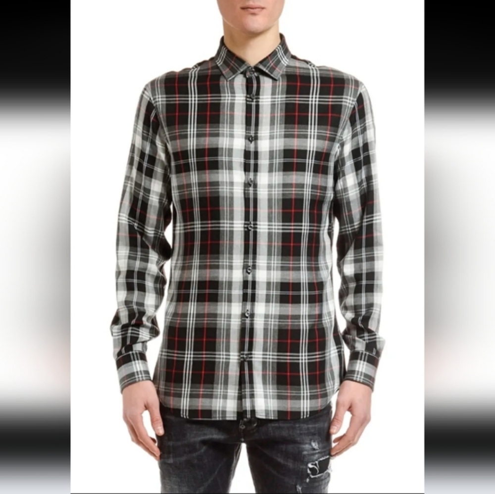 Dsquared2 Men's Plaid Sport Shirt Size‎ 50